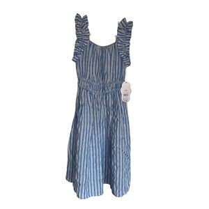 Wonder Nation Blue and White Striped Dress